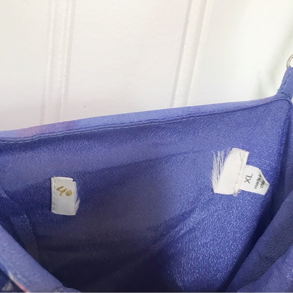 New ASTR Daytona Purple Floral Print Pleated Tiered Halter Maxi Dress Size XL - Picture 6 of 8